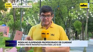 Video: Piden no suspender profesorado de Guaraní - ABC Noticias - ABC Color