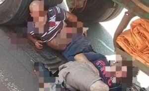 Dos motociclistas heridos tras ser chocados y arrastrados por camión