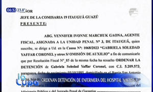 Ordenan detención de enfermera del hospital Nacional de Itauguá | Telefuturo