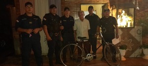 Policía recupera bicicleta del Dr. Riella