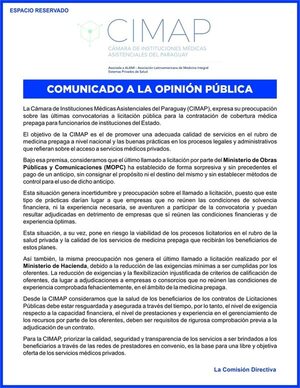 Preocupa criterio de entes en la convocatoria sobre seguro médico - Economía - ABC Color