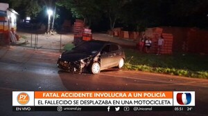 Oficial de Policía protagoniza accidente fatal - Unicanal