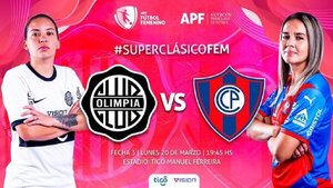 Olimpia y Cerro Porteño juegan el superclásico femenino