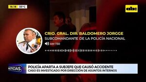 Video: Policía aparta a subjefe que causó accidente - ABC Noticias - ABC Color