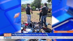 Destruyen productos falsificados por más de 100 millones de guaraníes