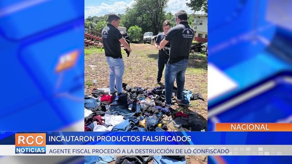 Destruyen productos falsificados por más de 100 millones de guaraníes