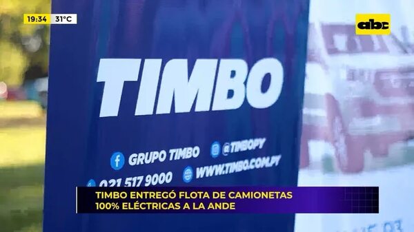 Video: Timbo entregó flota de camionetas 100% eléctricas a la ANDE - Mundo empresarial - ABC Color