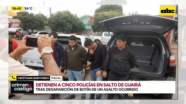 Video: Detienen a cinco policías en Salto de Guairá - Crimen y castigo - ABC Color