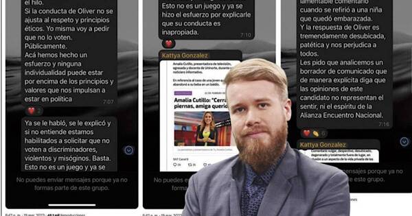 La Nación / Oliver, candidato a diputado, reveló los chats de la censura