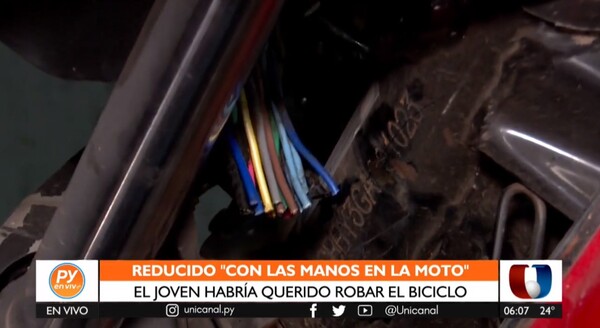 Joven es detenido tras intentar robar una motocicleta - Unicanal