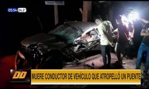 Atropelló un puente y falleció en Itauguá | Telefuturo