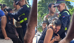 PMT consoló y no abandonó a familiar de motociclista fallecido frente al IPS - Noticiero Paraguay