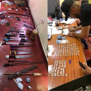 Requisan la Penitenciaria Regional e incautan porciones de cocaína, celulares y armas blancas.