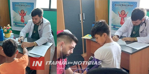 REALIZARON EXÁMENES FÍSICOS A ALUMNOS DE LA FUNDACIÓN DIVINO NIÑO JESÚS - Itapúa Noticias