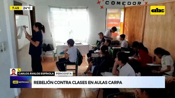 Video: Rebelión contra clases en aulas carpa - ABC Noticias - ABC Color