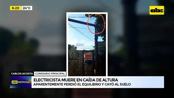 Video: Electricista muere en caída de altura - ABC Noticias - ABC Color