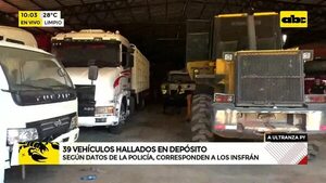 Video: 39 vehículos hallados en depósito  - ABC Noticias - ABC Color