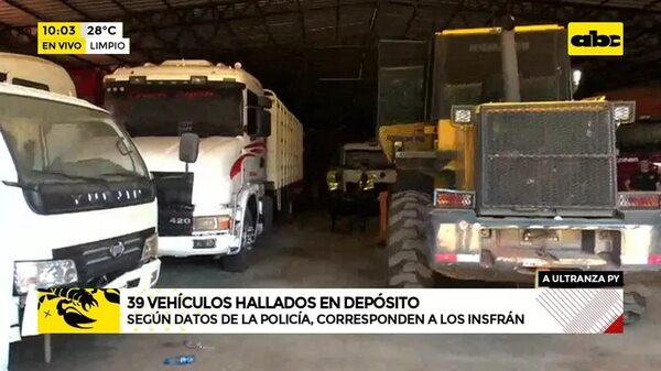 Video: 39 vehículos hallados en depósito - ABC Noticias - ABC Color