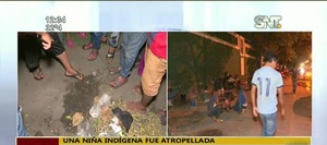 Una niña indígena fue atropellada - SNT