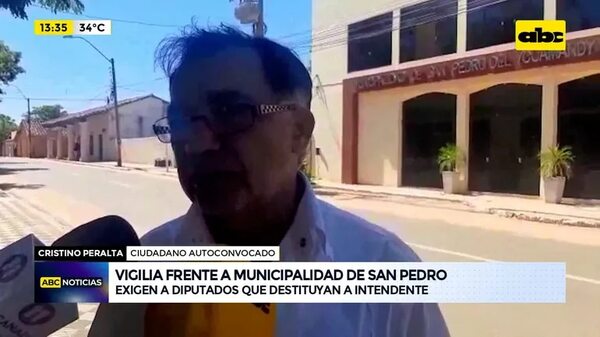Video: Vigilia frente a municipalidad de San Pedro - ABC Noticias - ABC Color