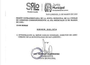 Interpelan hoy a Carlos González - San Lorenzo Hoy