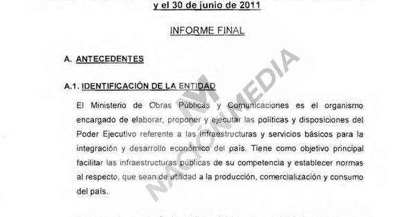 La Nación / Exclusivo: informe completo del perjuicio de US$ 37 millones en gestión de Alegre en el MOPC