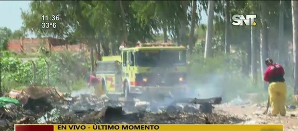 Fuego en zona de la Costanera - SNT