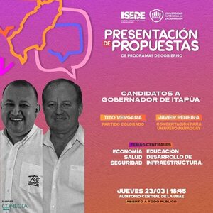Candidatos a gobernador de Itapúa se verán las caras ante universitarios - Nacionales - ABC Color