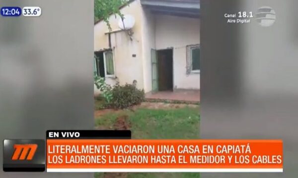 Vaciaron una casa, se llevaron hasta el medidor y los cables | Telefuturo