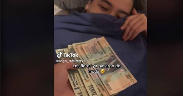 La Nación / Regaló “ramo” de billetes a su novia... ¡y causó furor!
