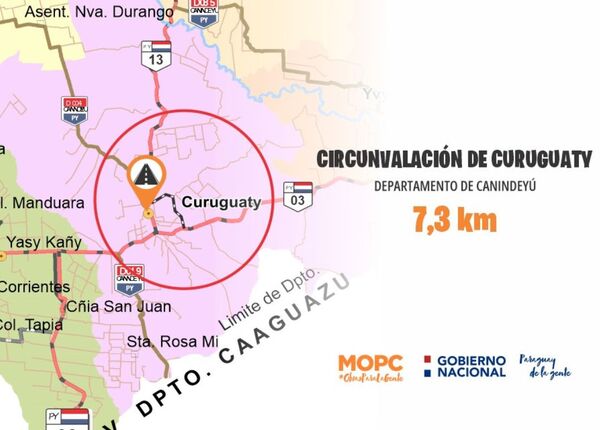 Obras de la futura circunvalación de Curuguaty arrancarán en los próximos días - .::Agencia IP::.