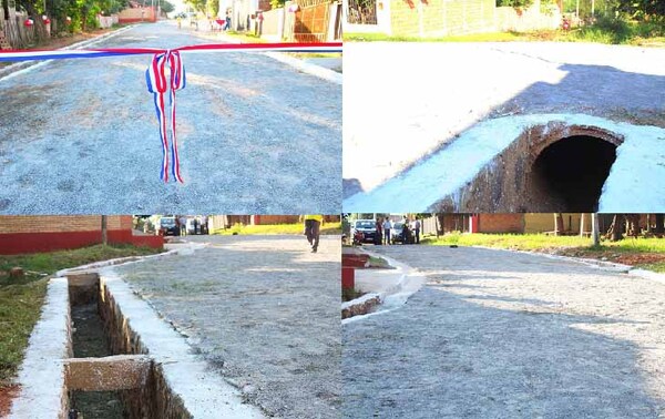 Inauguran 1.200 metros cuadrados de empedrado con canalización y alcantarillado en Coronel Oviedo – Prensa 5