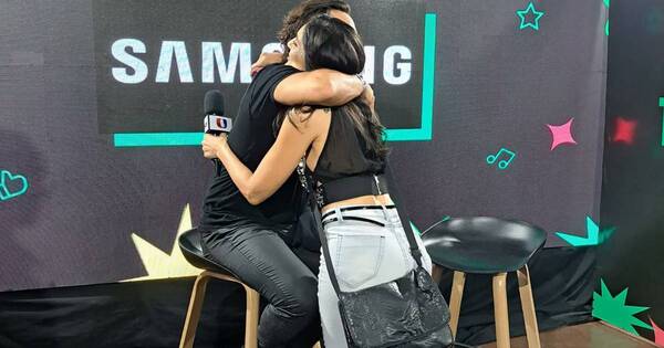 La Nación / “Estoy feliz de volver a Paraguay”: Diego Torres dio tierno abrazo a Lucía Sapena