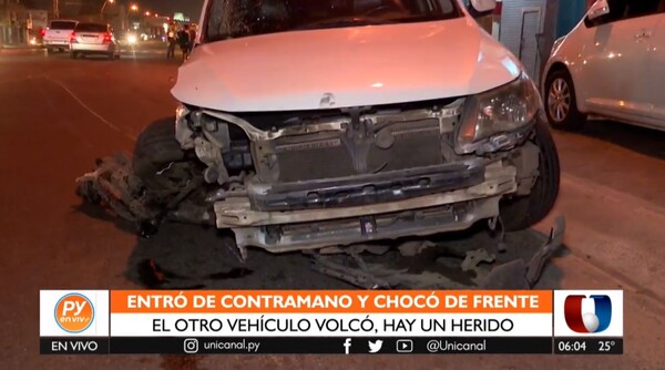 Camioneta entró de contramano y chocó de frente con otro vehículo - Unicanal