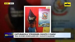 Video: capturaron a “Stroessner”, “Chapa” y “Chuvito” tras robo domiciliario - ABC Noticias - ABC Color