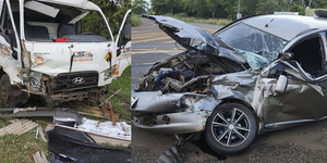 CAMIÓN Y AUTOMÓVIL COLISIONARON BRUTALMENTE SOBRE LA RUTA PY01 - Itapúa Noticias