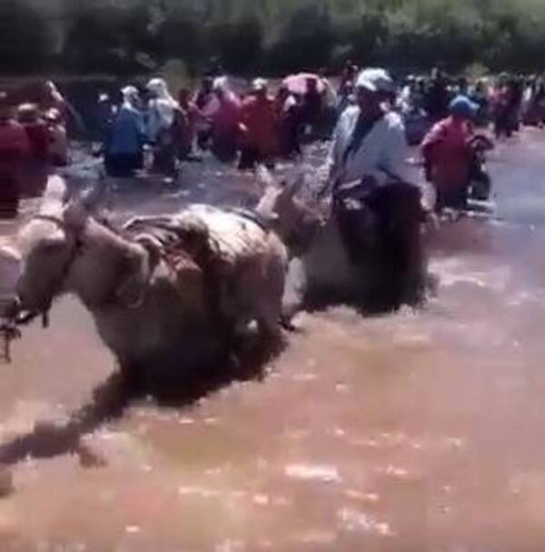 [VIDEO] ¡Lamentable! Pobladores de Puerto Pinasco solo pueden salir de la ciudad a caballo