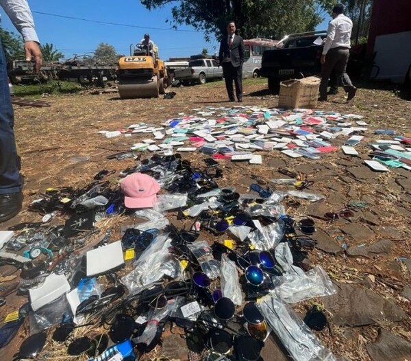 Fiscalía destruye mercaderías falsificadas incautadas en el aeropuerto Silvio Pettirossi