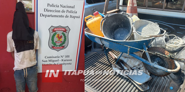 PRESUNTO LADRÓN FUE APREHENDIDO EN CAMBYRETÁ - Itapúa Noticias