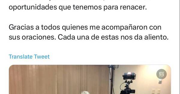 La Nación / “Yo le debo todo a Dios”: primer tuit de Lugo desde su retorno