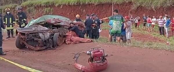 Terrible accidente de tránsito con saldo fatal en la zona de Hernandarias