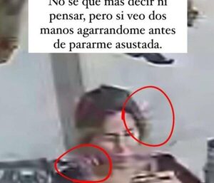 (VIDEO) ¡Escalofriante momento! ¿Fantasma toqueteó a modelo?