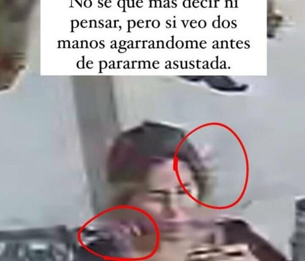 (VIDEO) ¡Escalofriante momento! ¿Fantasma toqueteó a modelo?