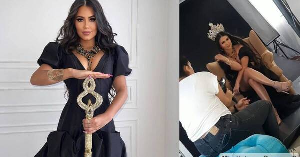La Nación / ¿Quiere ser Miss Universo? Laurys deslumbra con su corona en sesión de fotos