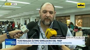 Video: TSJE realiza último simulacro del TREP - Periodísticamente - ABC Color