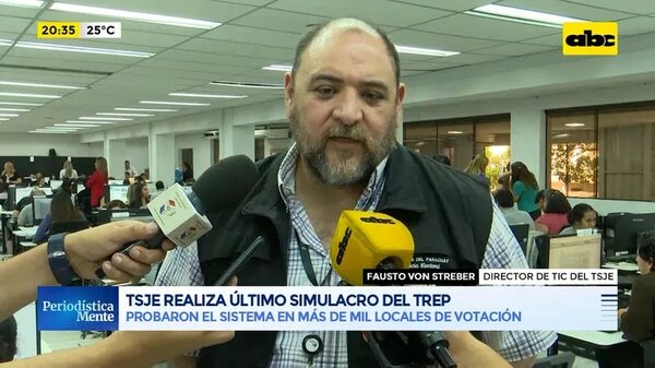 Video: TSJE realiza último simulacro del TREP - Periodísticamente - ABC Color