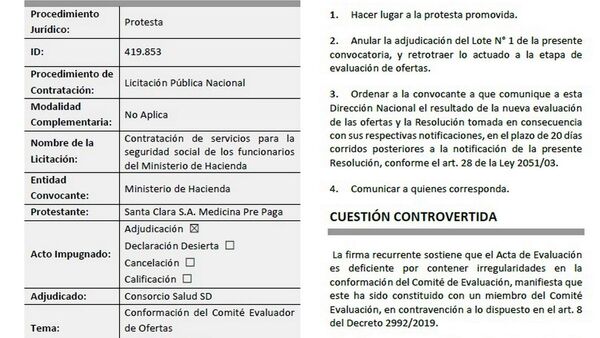 Cuenta regresiva en Hacienda para adjudicar seguro médico