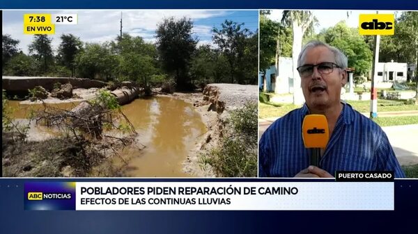 Video: Pobladores piden reparación de camino - ABC Noticias - ABC Color