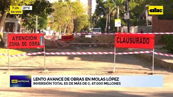 Video: Lento avance de obras en Molas López - ABC Noticias - ABC Color