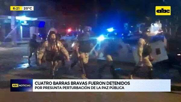 Video: Cuatro barras bravas fueron detenidos - ABC Noticias - ABC Color